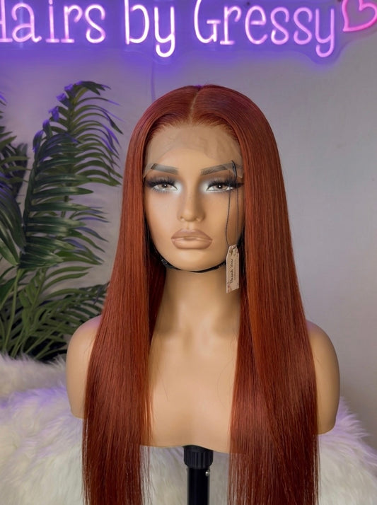 30 Inches Bone Straight 300g 5x5 HD Closure