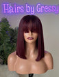 10 Inches 99J Fringe Bone Straight 200g