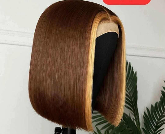 Chestnut Brown Bone Straight with birthmark