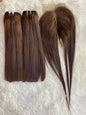 10" SDD Bone Straight Bundle – 4x4 Closure | Color 6 Chestnut Brown