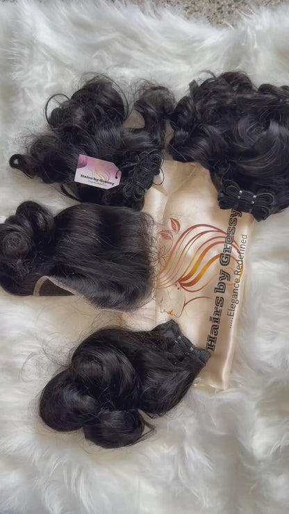 12" SDD Luxury Bounce – 5×5 HD Lace Closure | 300g